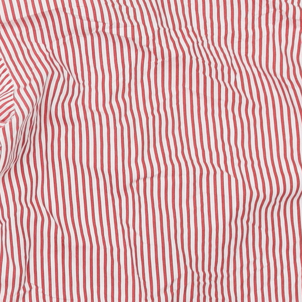 Denby Dale Boys Red Striped  Basic Button-Up Size 8 Years