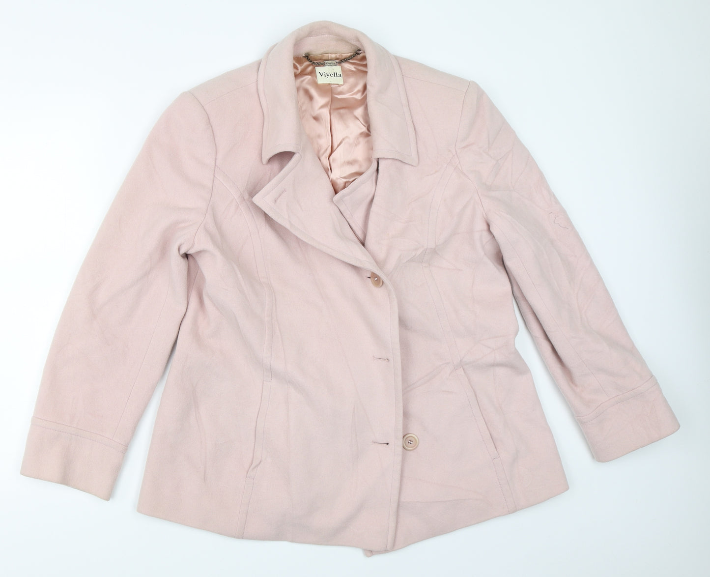 Viyella Womens Pink   Overcoat Coat Size 14