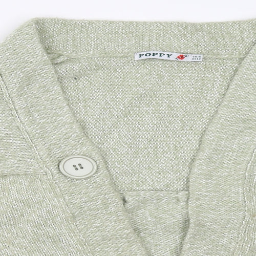 Poppy Womens Green   Cardigan Jumper Size 16