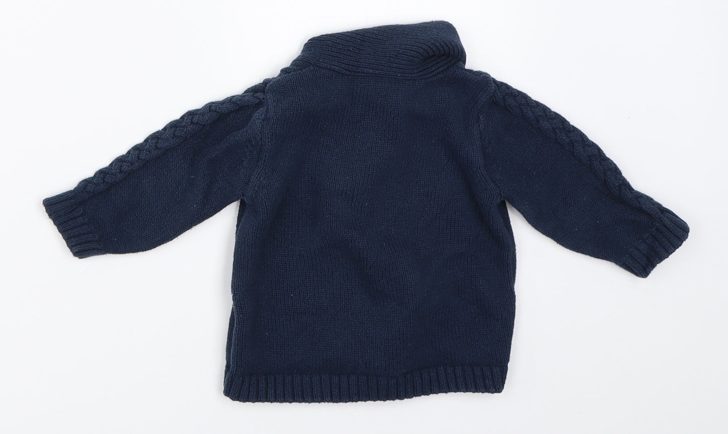 Matalan Boys Blue   Cardigan Jumper Size 3-6 Months