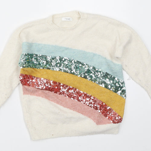 NEXT Girls Ivory   Pullover Jumper Size 3 Years