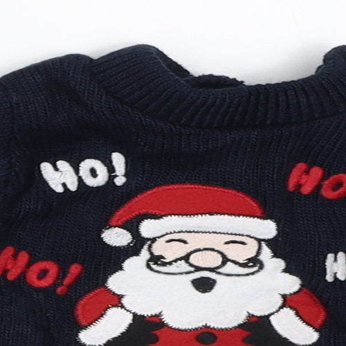 Aardvark Baby Blue   Pullover Jumper Size 0-3 Months  - Christmas jumper