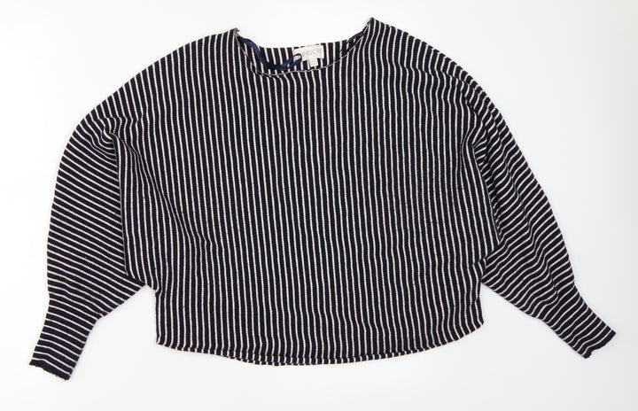 Apricot Womens Blue Striped Pullover Jumper Size 12