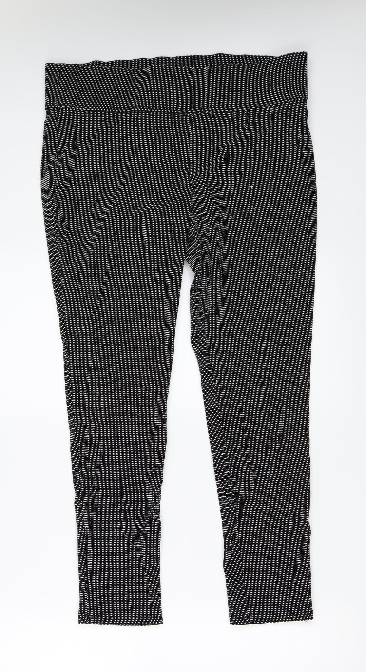 Nutmeg Womens Black   Capri Trousers Size 14 L26 in