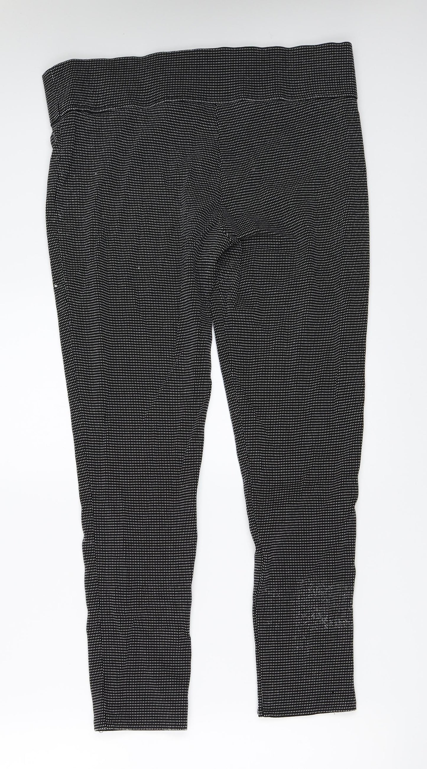 Nutmeg Womens Black   Capri Trousers Size 14 L26 in