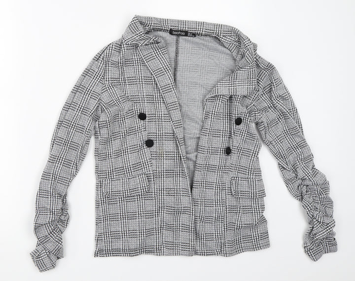 Boohoo Womens Grey Jacket Size 10