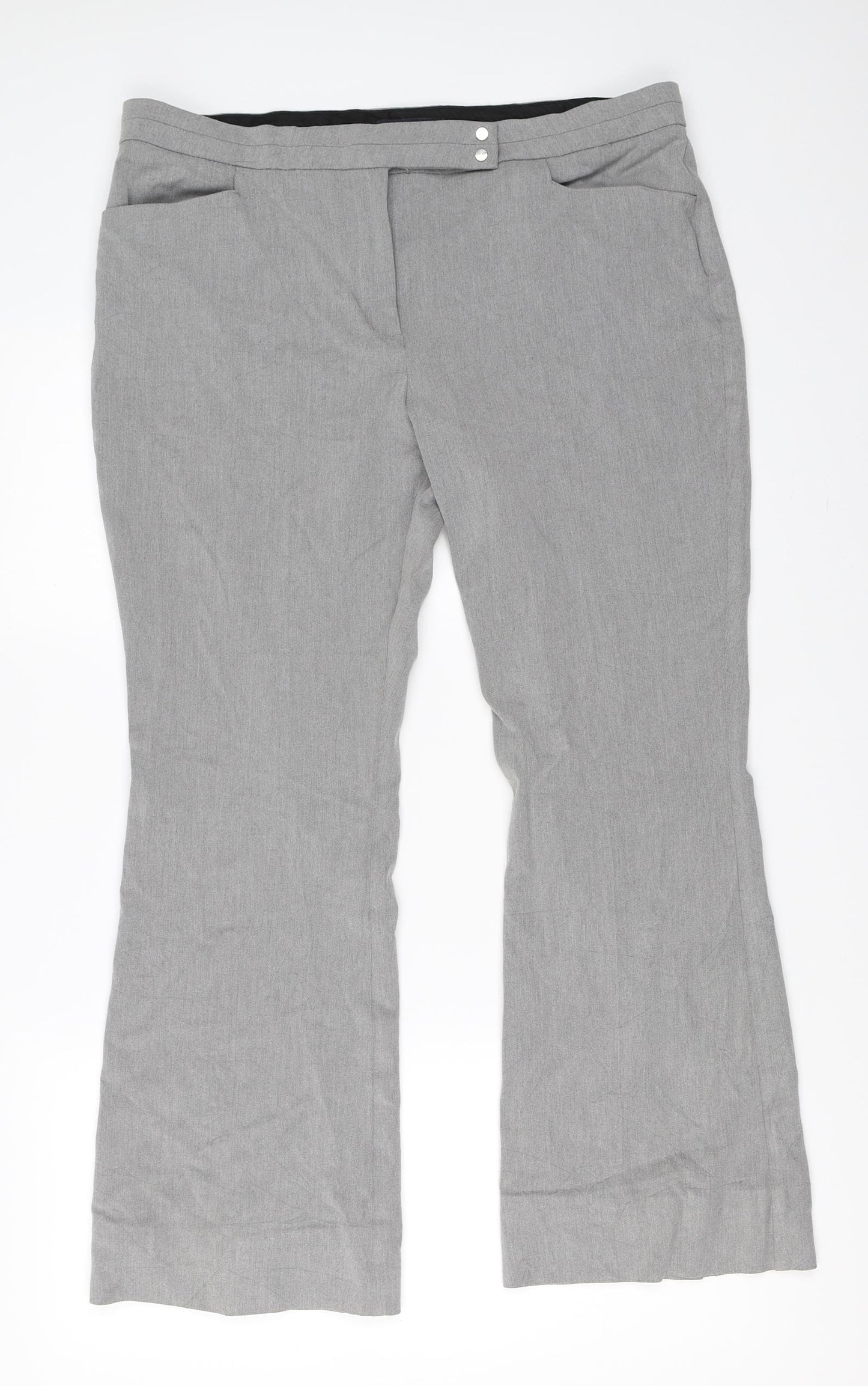 Marks and Spencer Womens Grey   Trousers  Size 16 L27 in