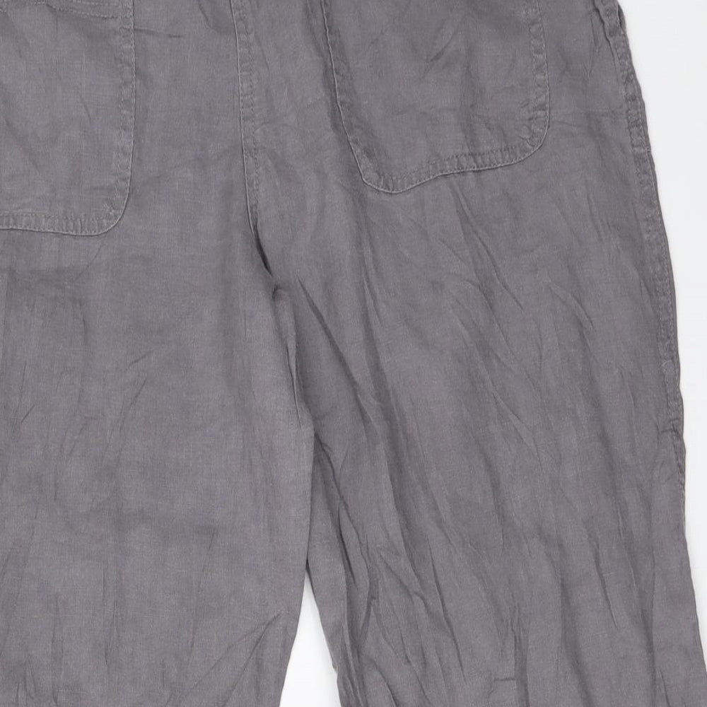 Atmosphere Womens Grey   Cropped Trousers Size 14 L21 in