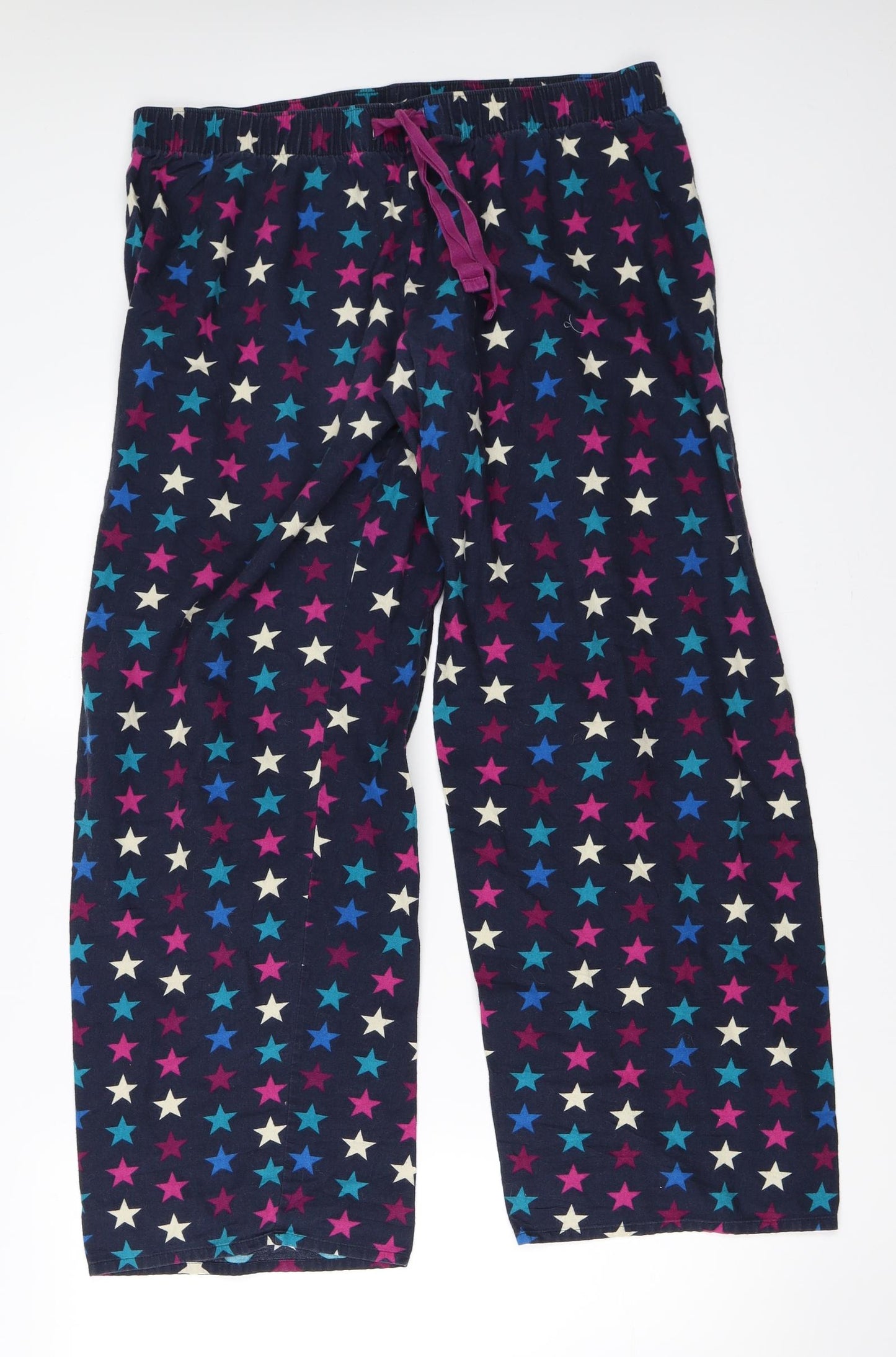 Marks and Spencer Womens Blue Solid  Top Pyjama Pants Size 16