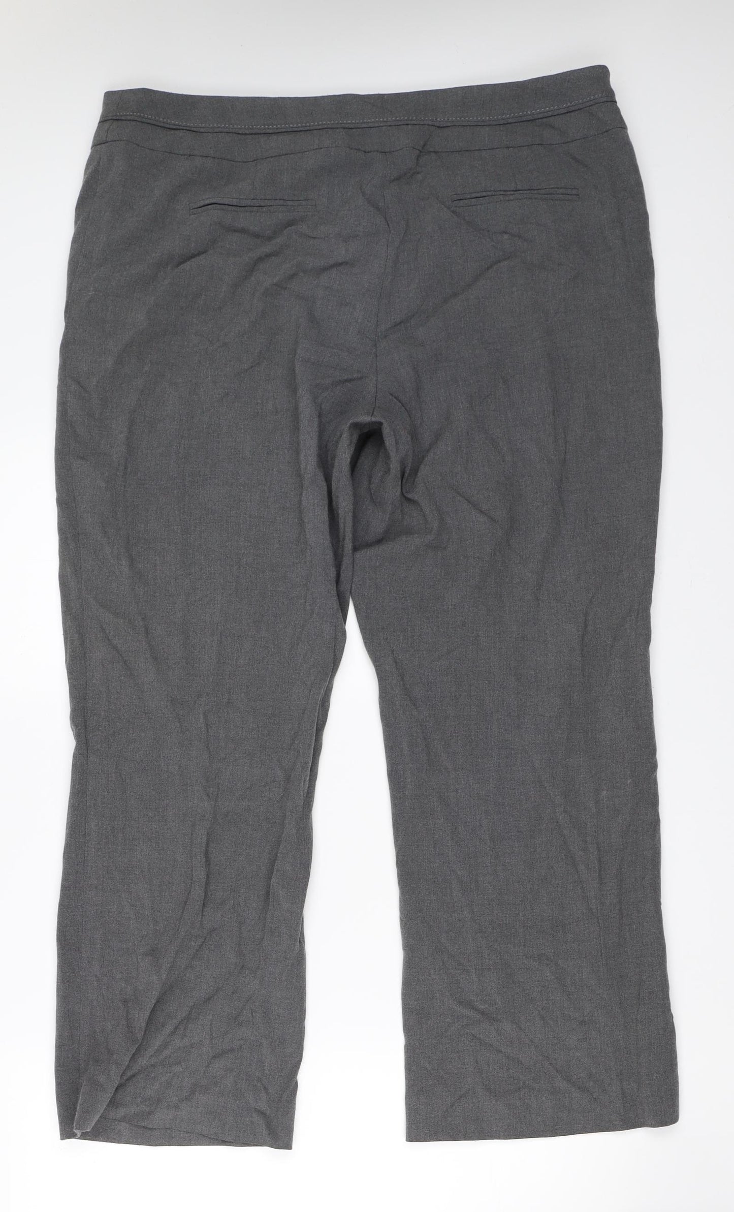 M&Co Womens Grey   Trousers  Size 18 L27 in