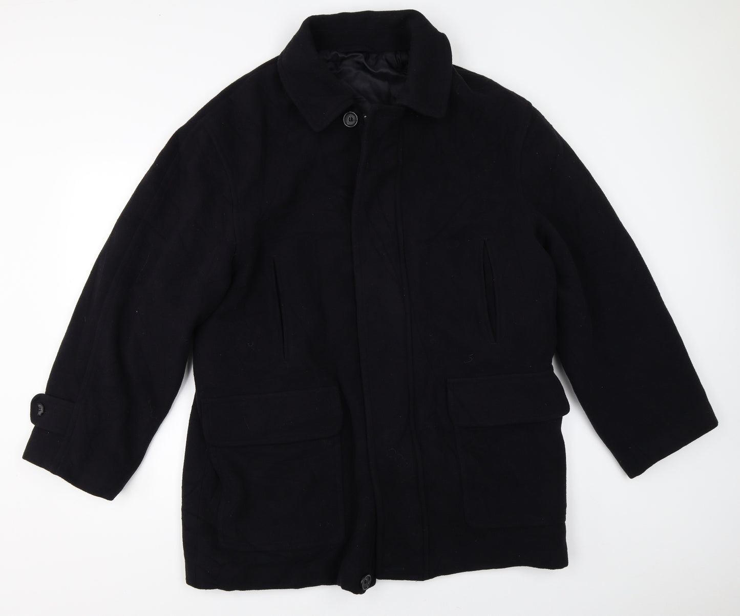 Marks and Spencer Mens Blue   Overcoat Coat Size M