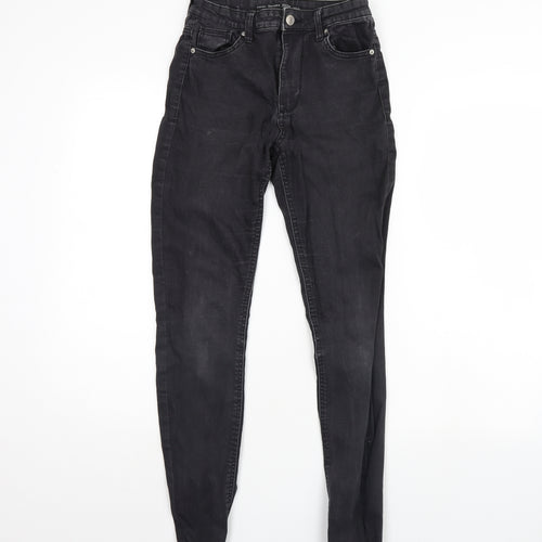 Bershka Womens Black  Denim Skinny Jeans Size 6 L29 in