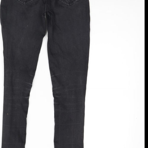 Bershka Womens Black  Denim Skinny Jeans Size 6 L29 in