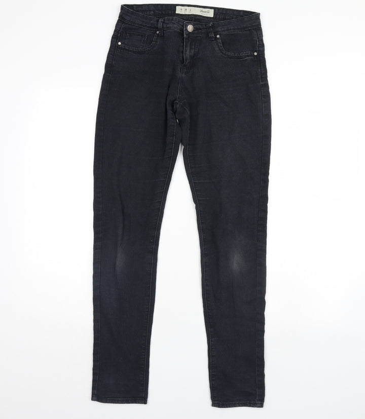 Denim & Co. Womens Black Denim Skinny Jeans Size 10 L29 in