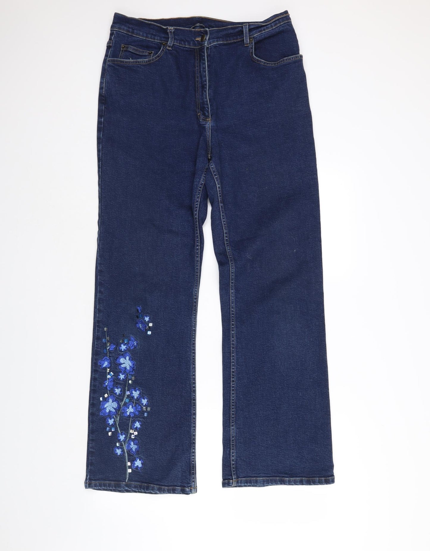 Rogers & Rogers Womens Blue  Denim Flared Jeans Size 18 L31 in