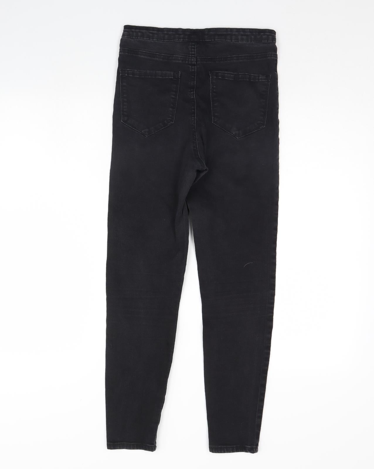 Denim & Co. Womens Black  Denim Skinny Jeans Size 10 L28 in