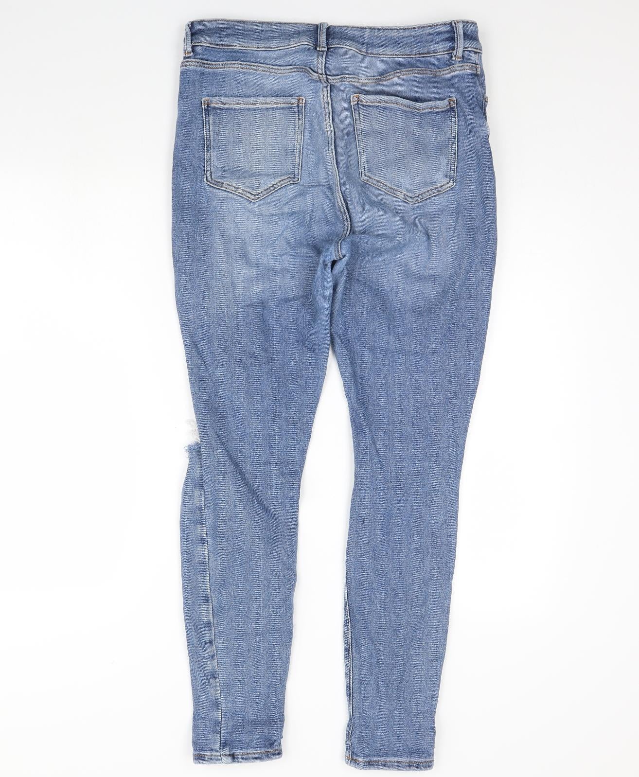 New Look Womens Blue  Denim Skinny Jeans Size 14 L29 in