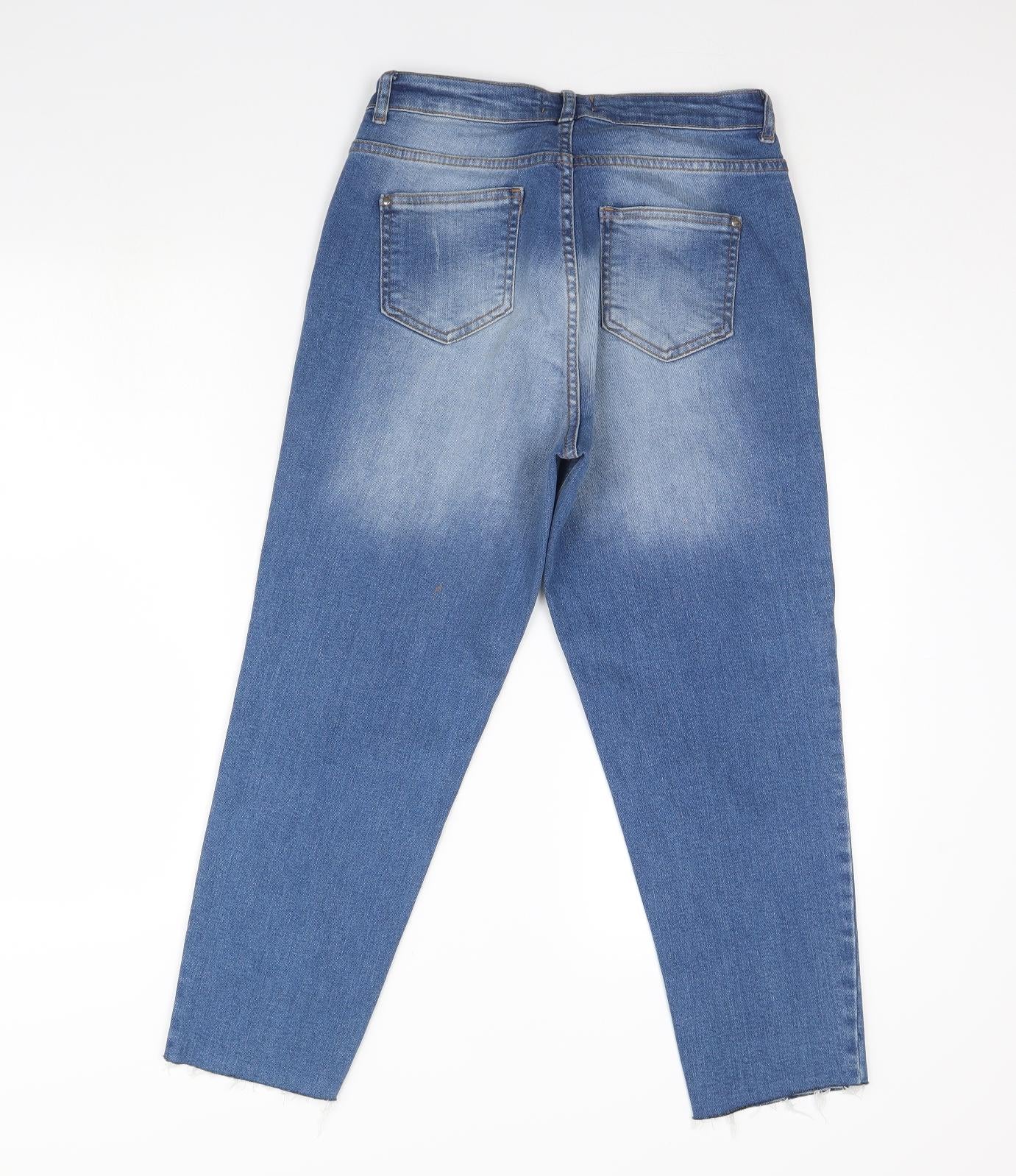 Select Womens Blue  Denim Cropped Jeans Size 10 L25 in