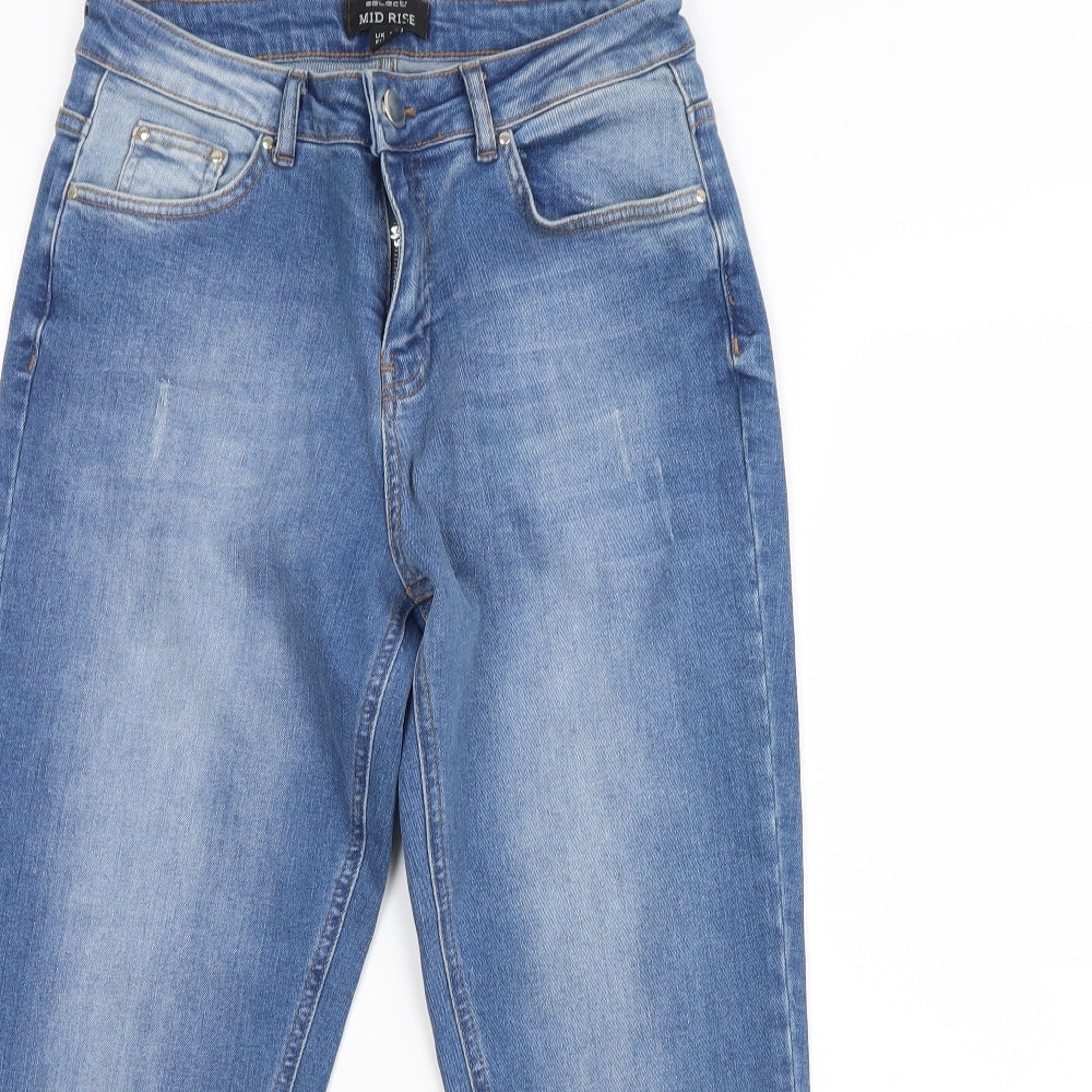 Select Womens Blue  Denim Cropped Jeans Size 10 L25 in