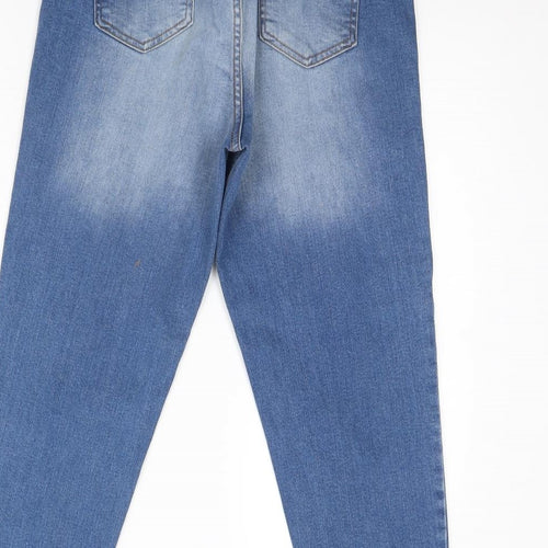 Select Womens Blue  Denim Cropped Jeans Size 10 L25 in
