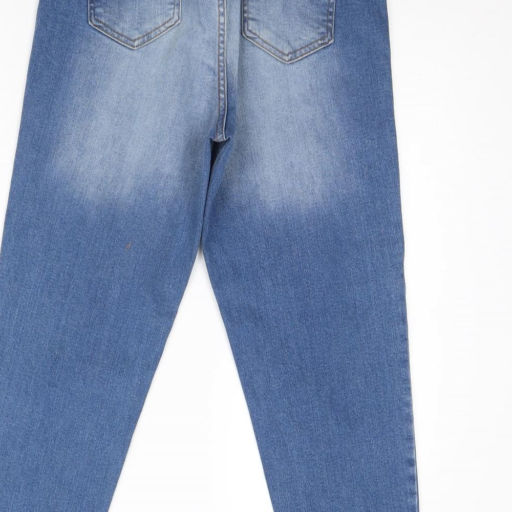 Select Womens Blue  Denim Cropped Jeans Size 10 L25 in