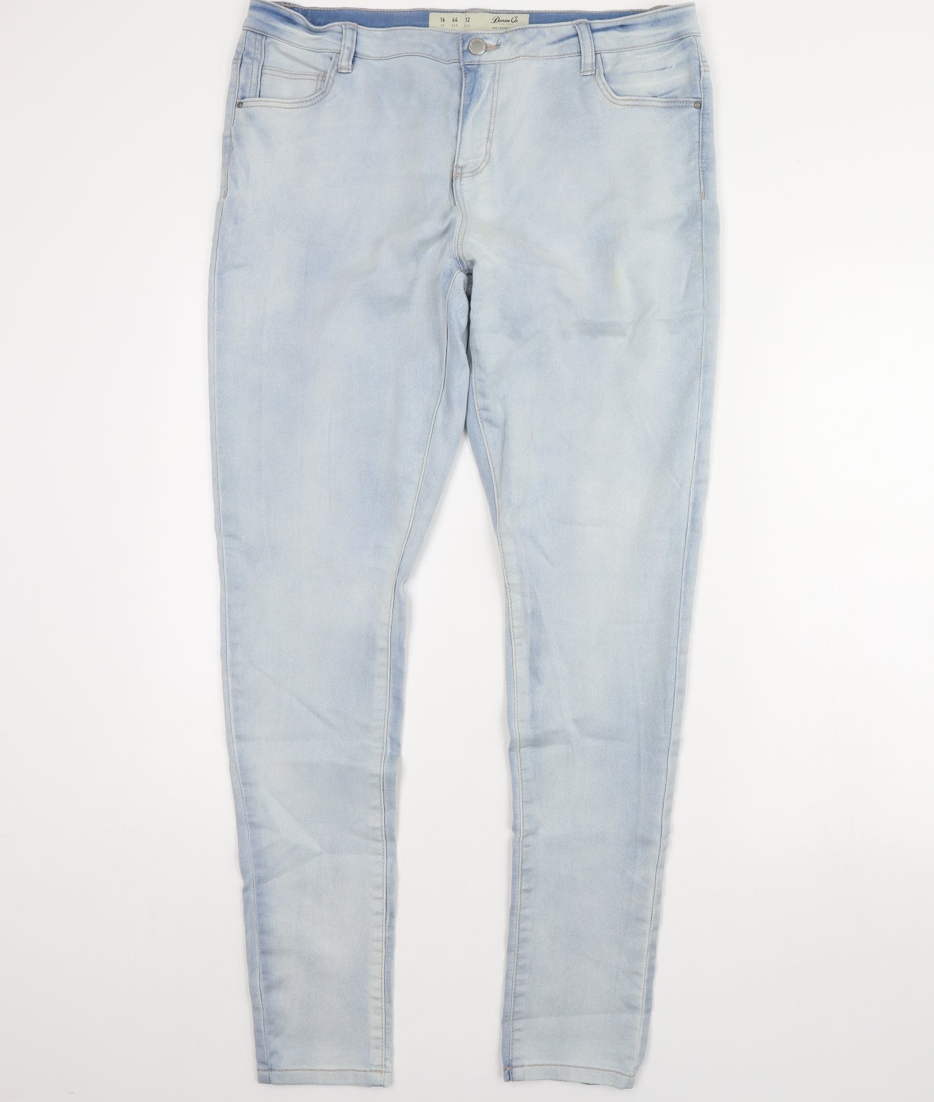 Denim & Co. Womens Blue  Denim Skinny Jeans Size 16 L29 in