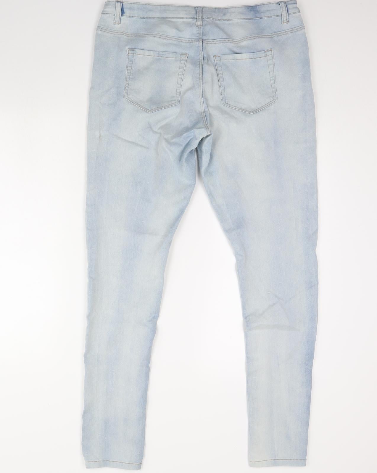 Denim & Co. Womens Blue  Denim Skinny Jeans Size 16 L29 in