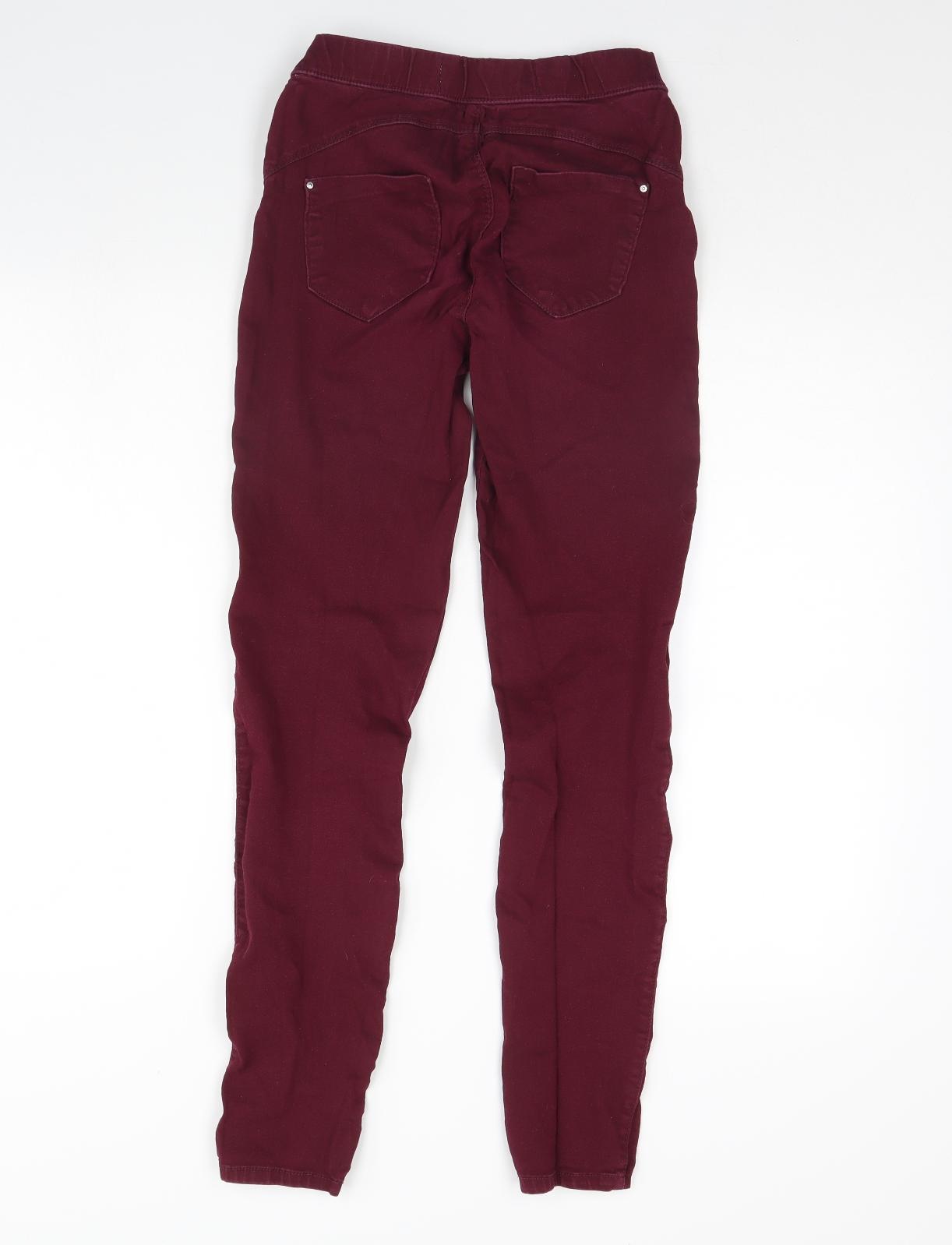Denim & Co. Womens Purple  Denim Jegging Jeans Size 6 L29 in