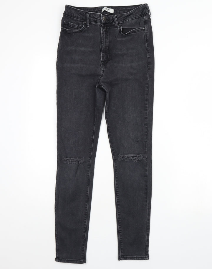 FOREVER 21 Womens Black Denim Skinny Jeans Size 28 in L29 in
