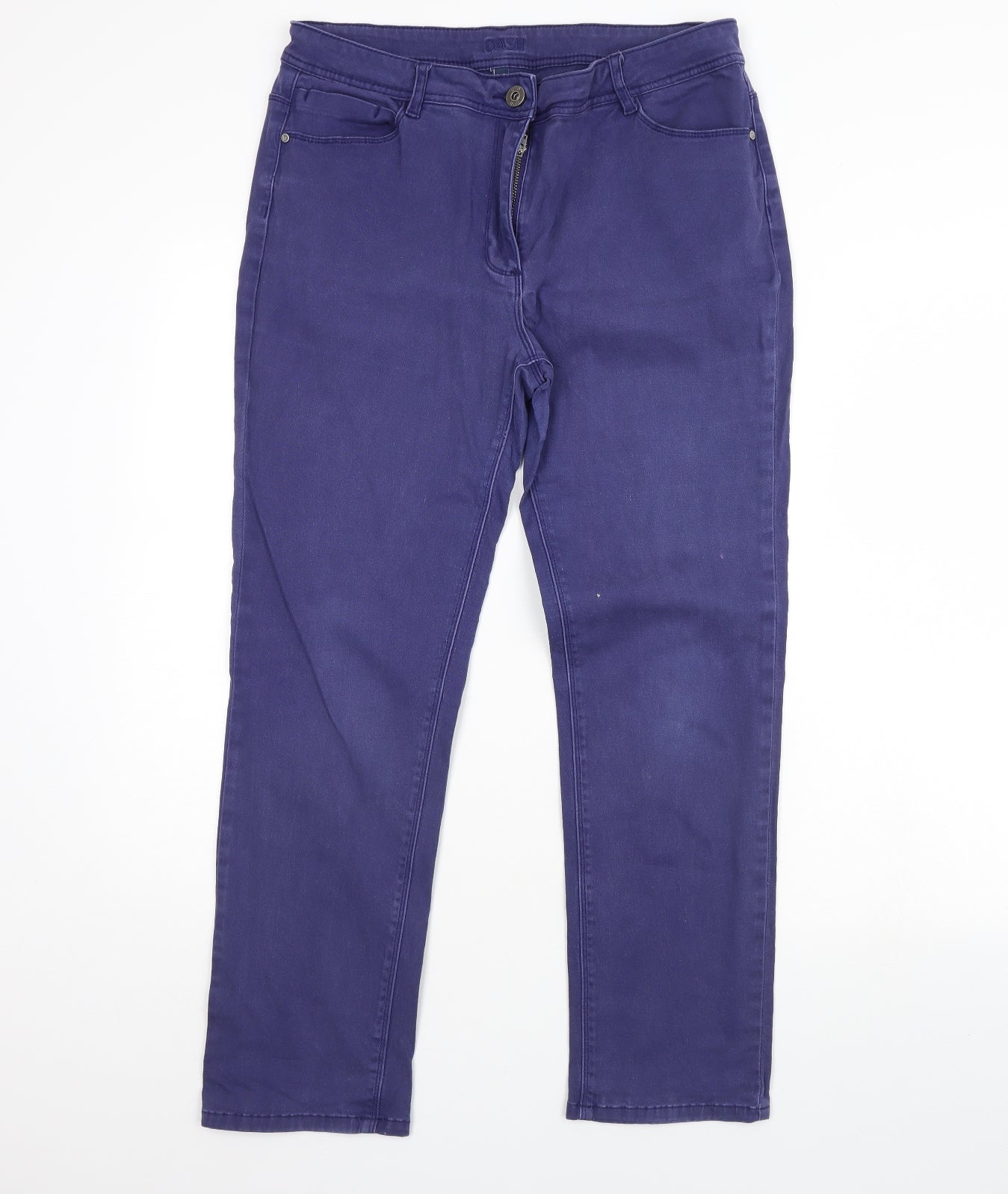 DASH Womens Purple  Denim Straight Jeans Size 14 L28 in