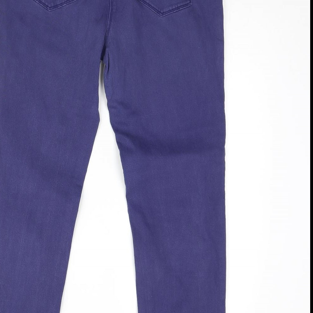 DASH Womens Purple  Denim Straight Jeans Size 14 L28 in