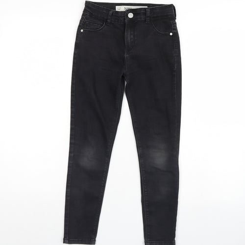 Denim & Co. Girls Black  Denim Skinny Jeans Size 8 Years