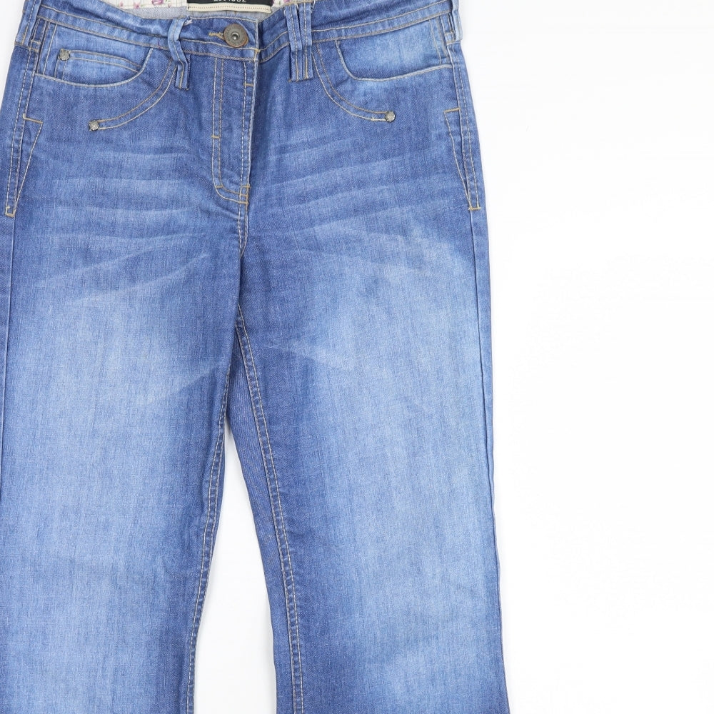 NEXT Womens Blue  Denim Flared Jeans Size 12 L30 in