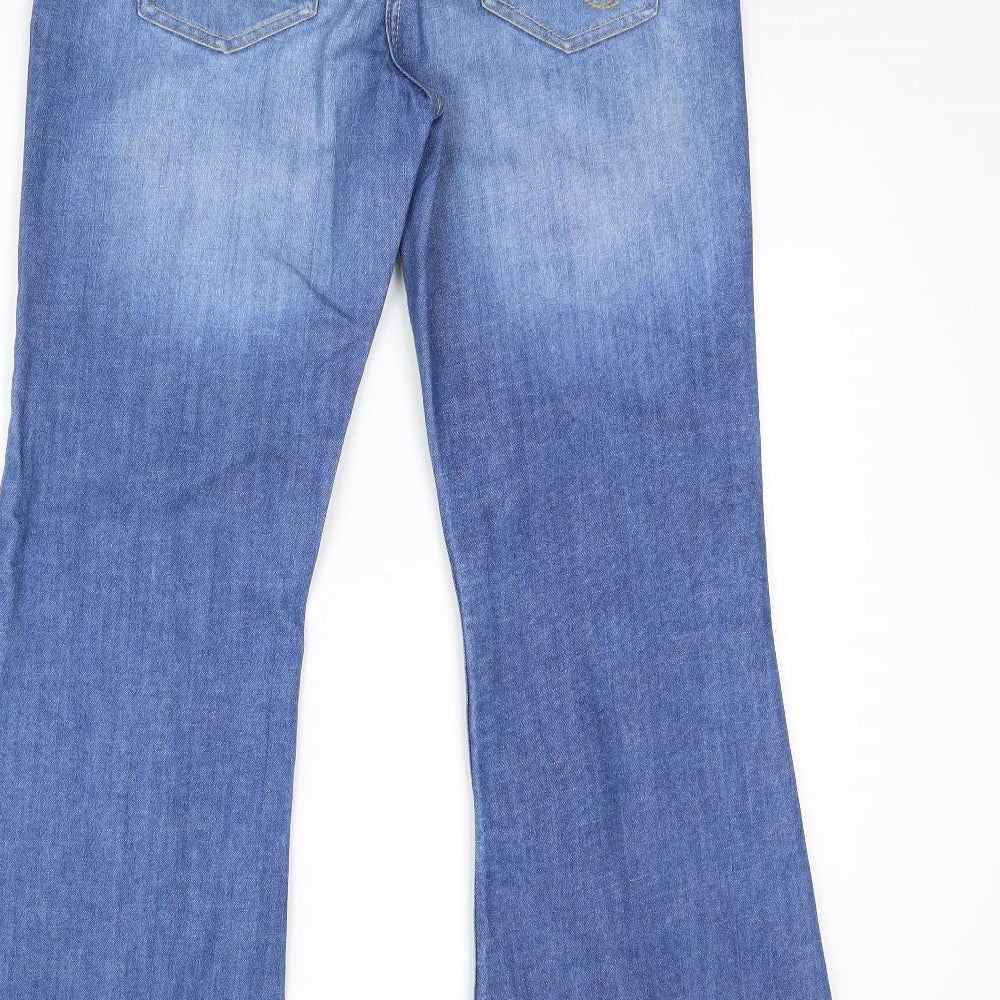 NEXT Womens Blue  Denim Flared Jeans Size 12 L30 in