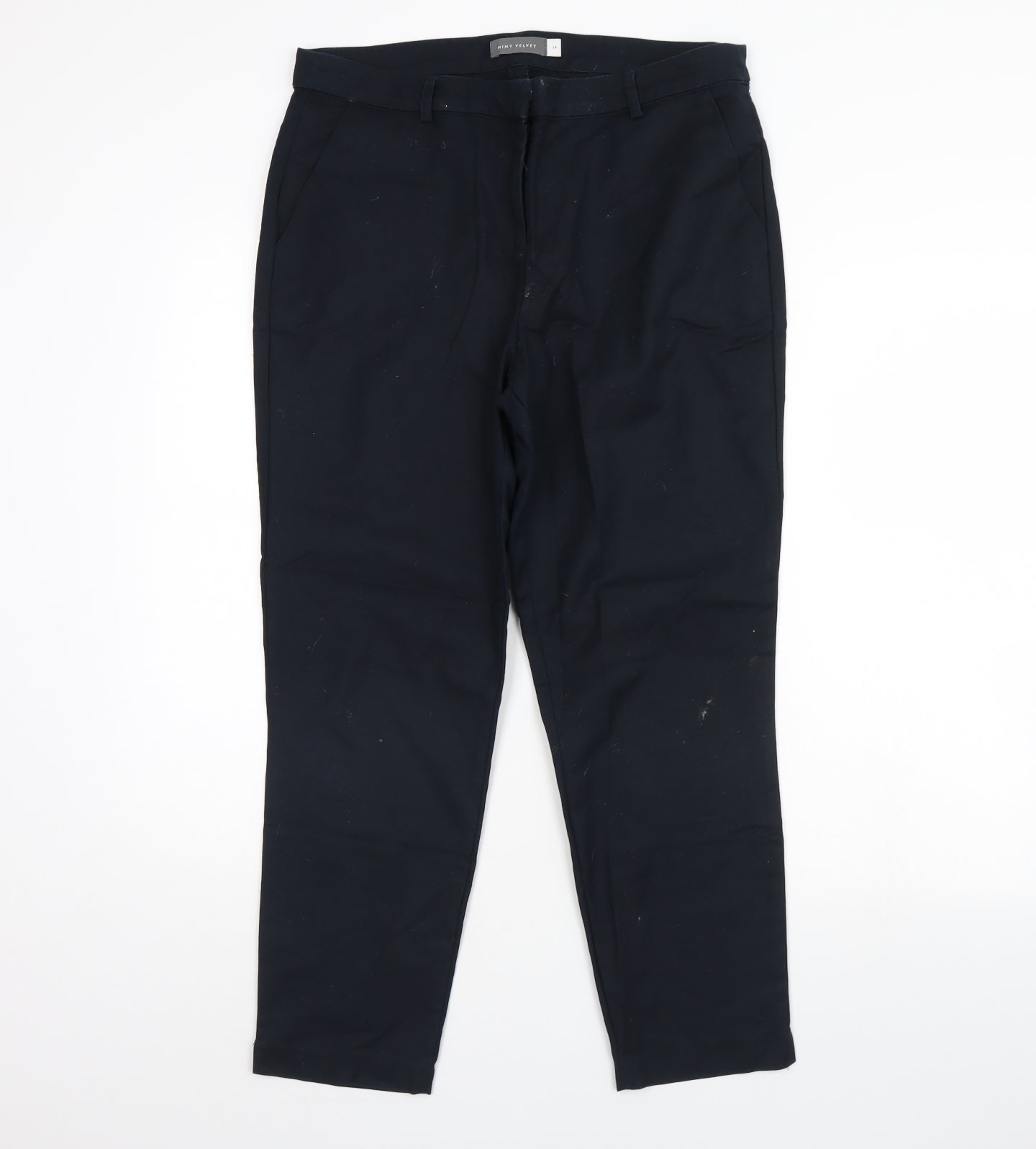 Mini Velvet Womens Blue   Trousers  Size 14 L28 in