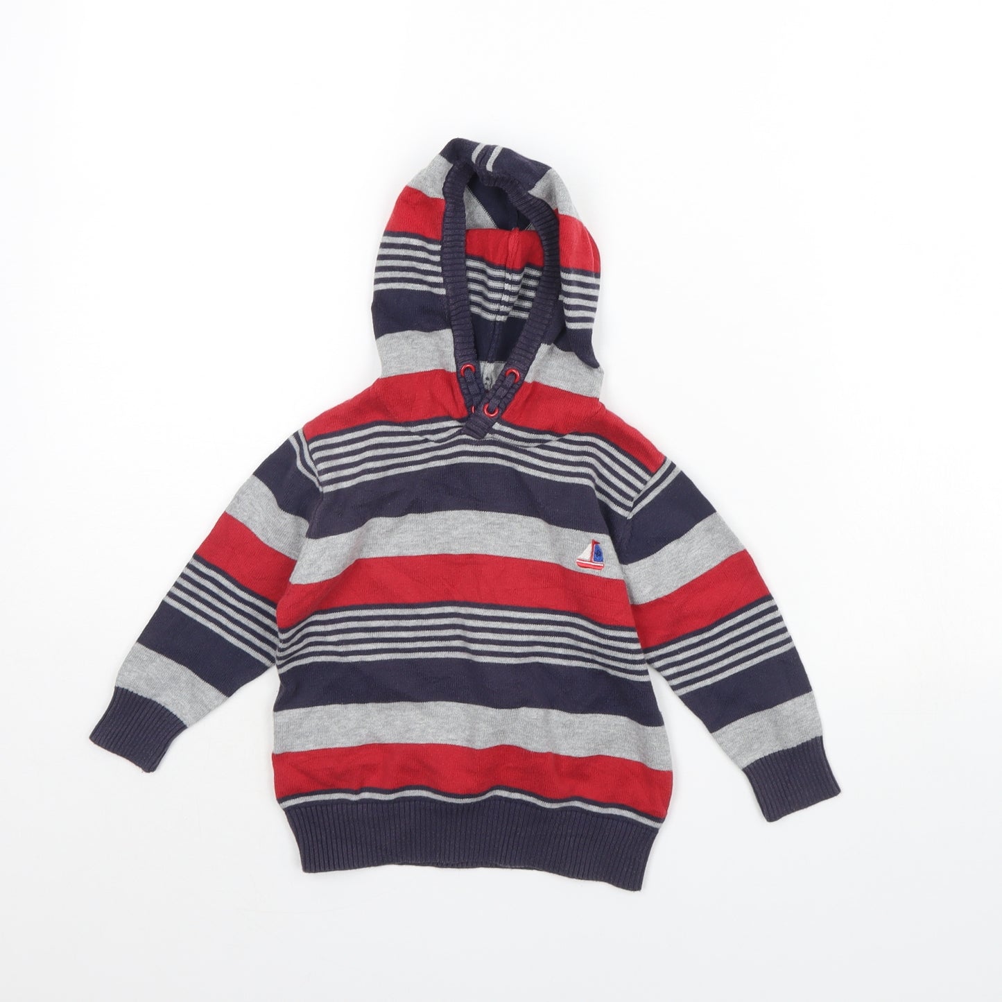 George Baby Blue Striped  Pullover Jumper Size 18-24 Months