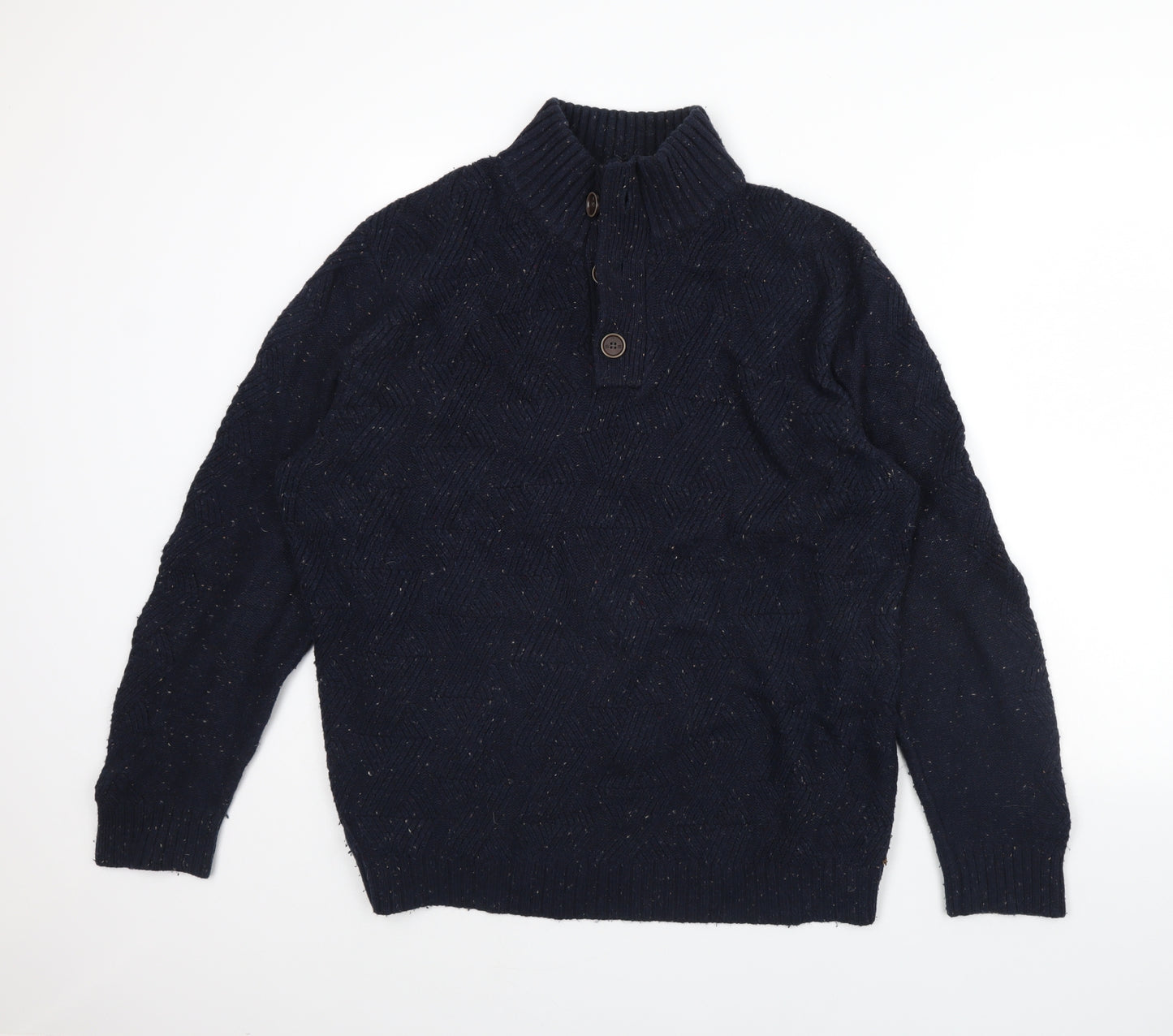John Rocha Mens Blue   Henley Jumper Size XL