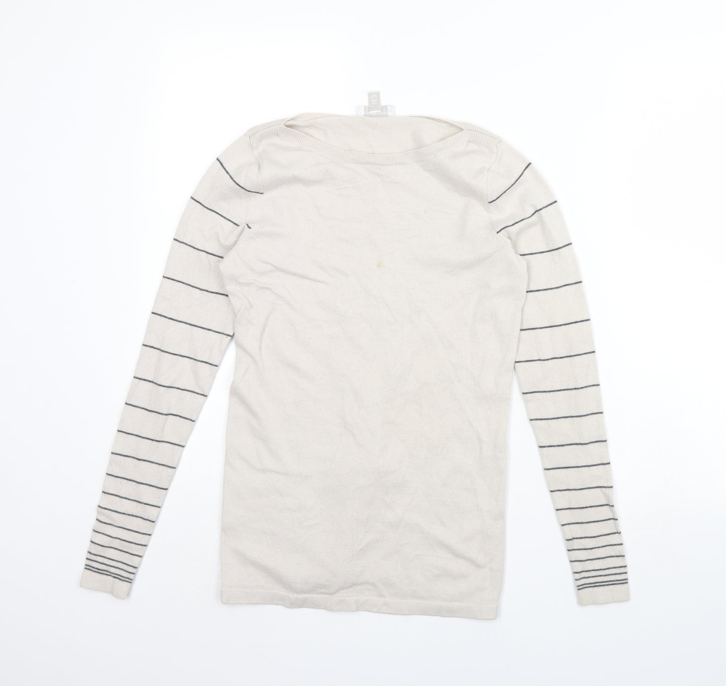 The White Company Womens Beige Striped  Pullover Jumper Size XS