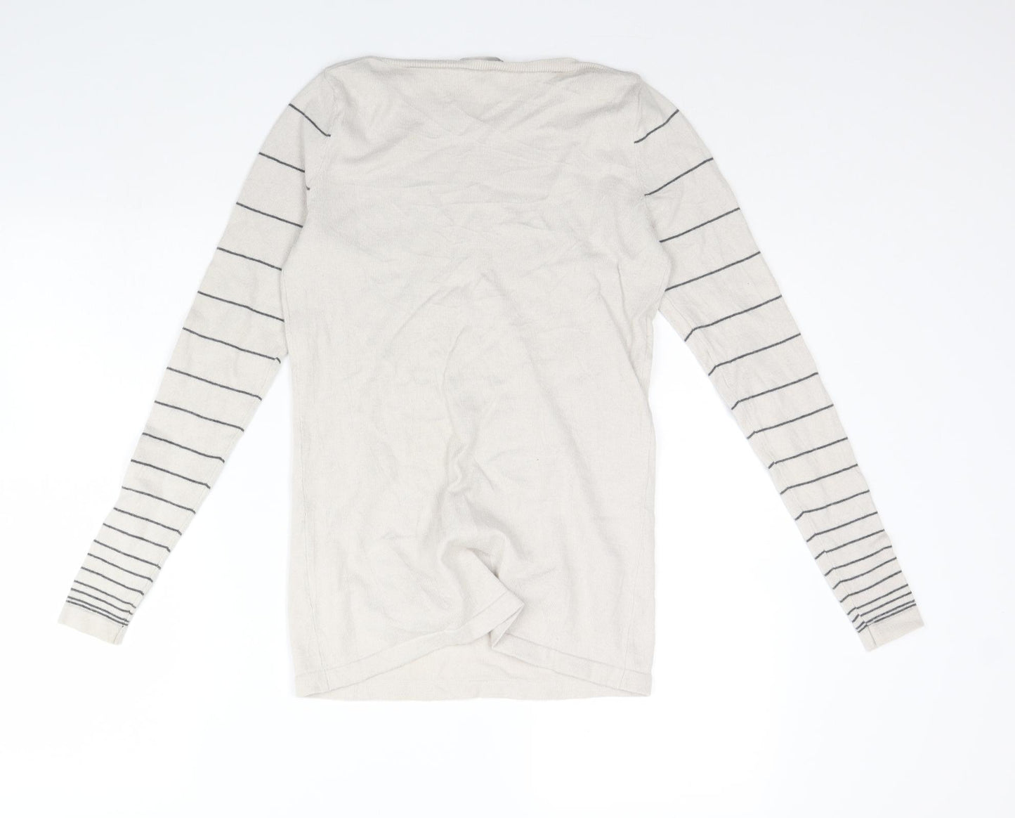 The White Company Womens Beige Striped  Pullover Jumper Size XS