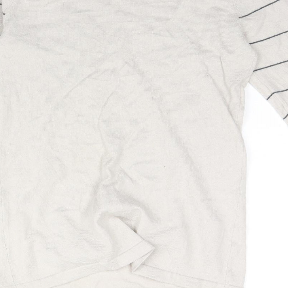 The White Company Womens Beige Striped  Pullover Jumper Size XS