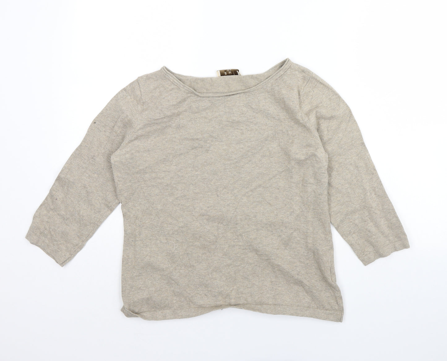 Oui Womens Beige   Pullover Jumper Size 14