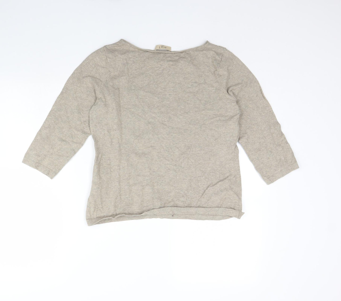 Oui Womens Beige   Pullover Jumper Size 14