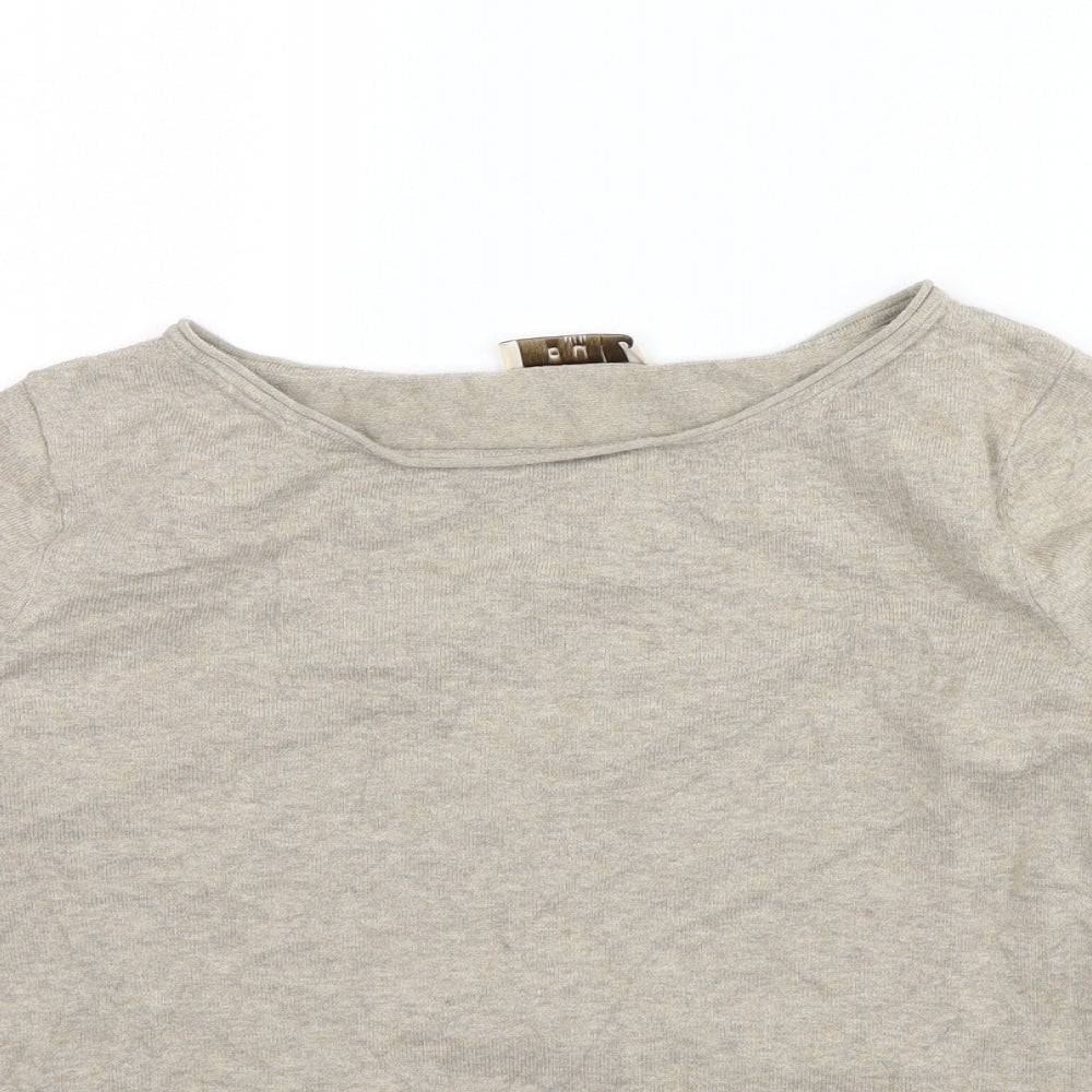 Oui Womens Beige   Pullover Jumper Size 14