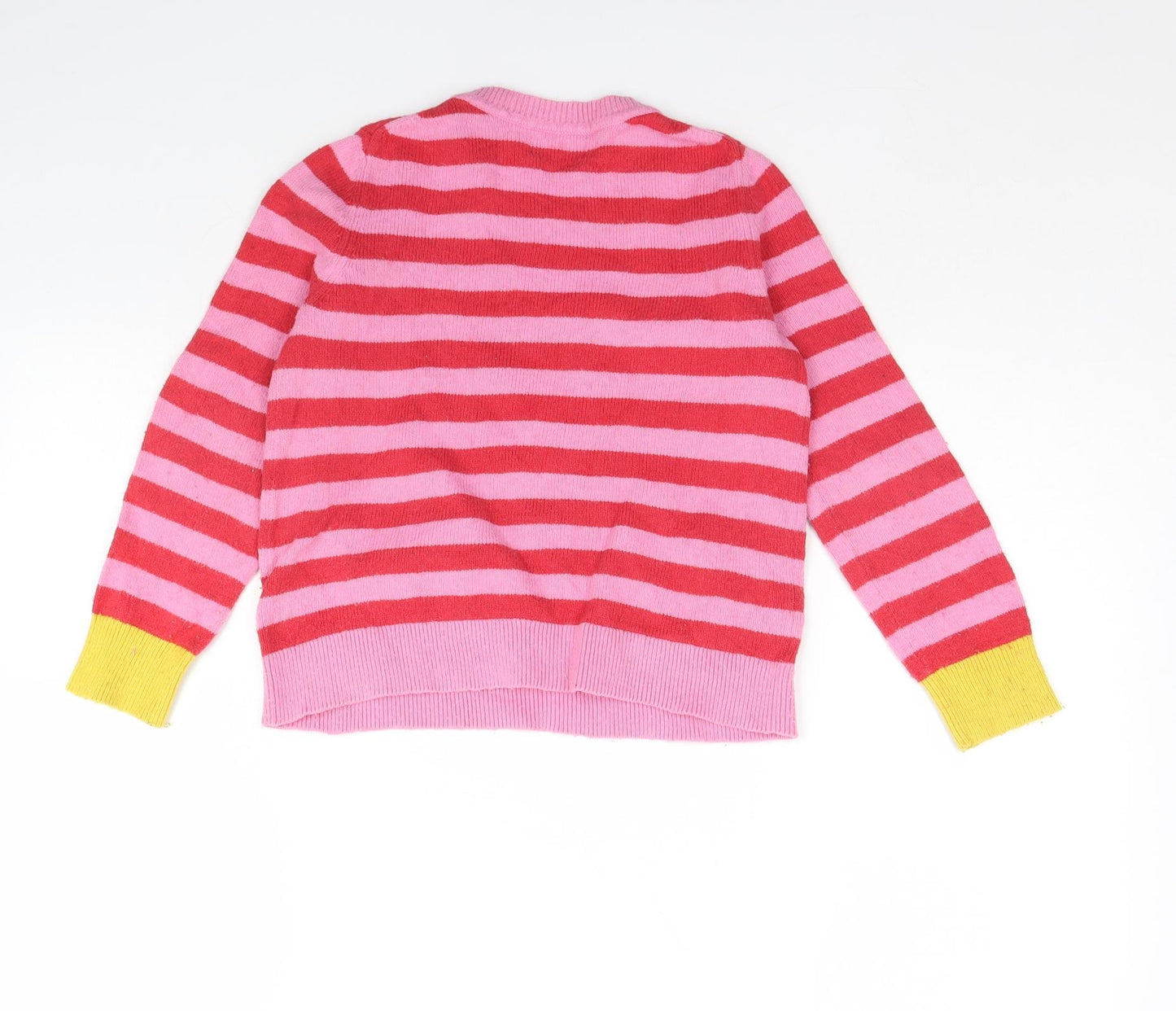 Mini Boden Girls Pink Striped  Pullover Jumper Size 9 Years  - Guinea pig