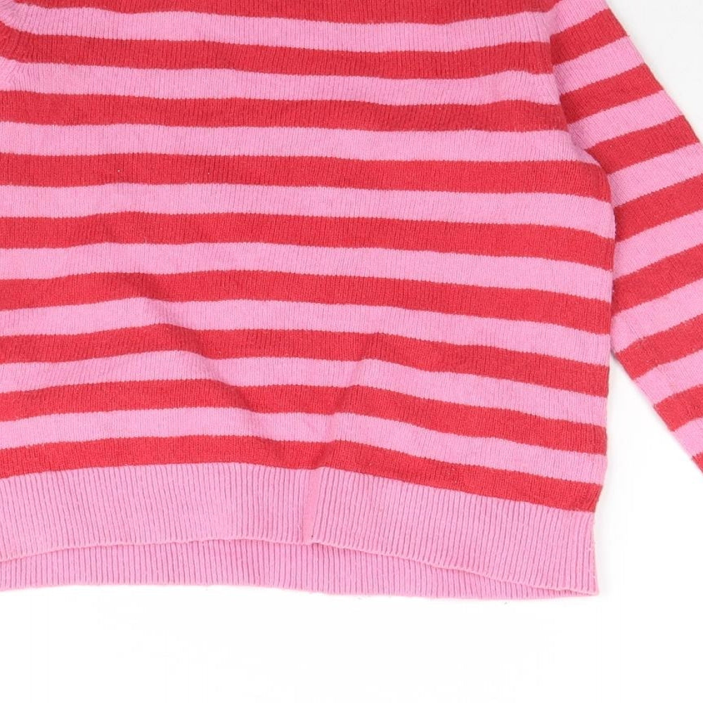 Mini Boden Girls Pink Striped  Pullover Jumper Size 9 Years  - Guinea pig