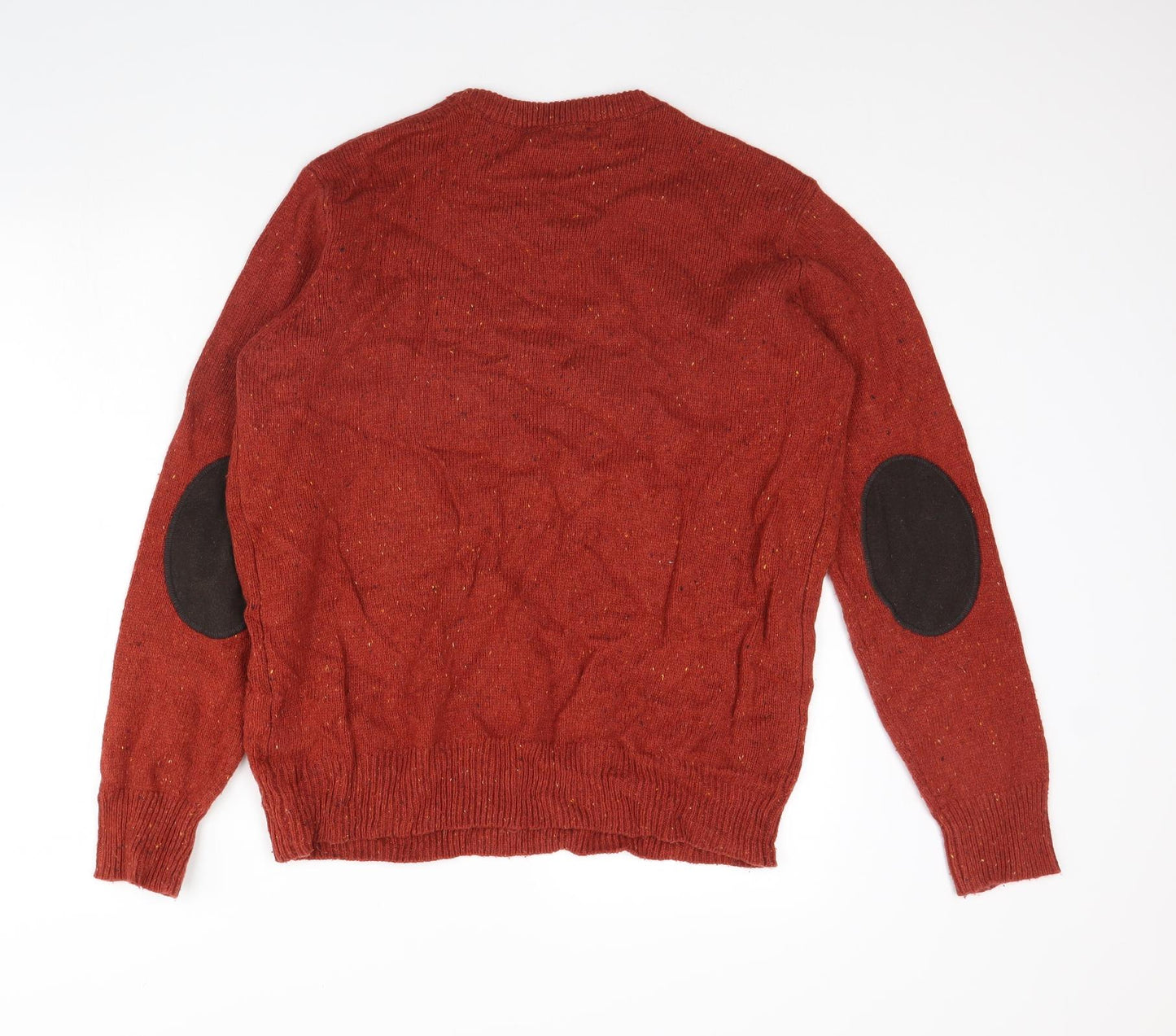 Cedar Wood State Mens Orange   Pullover Jumper Size XL  - Elbow pads