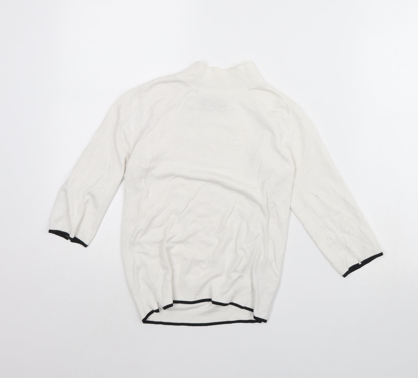 Zara Womens White   Pullover Jumper Size S