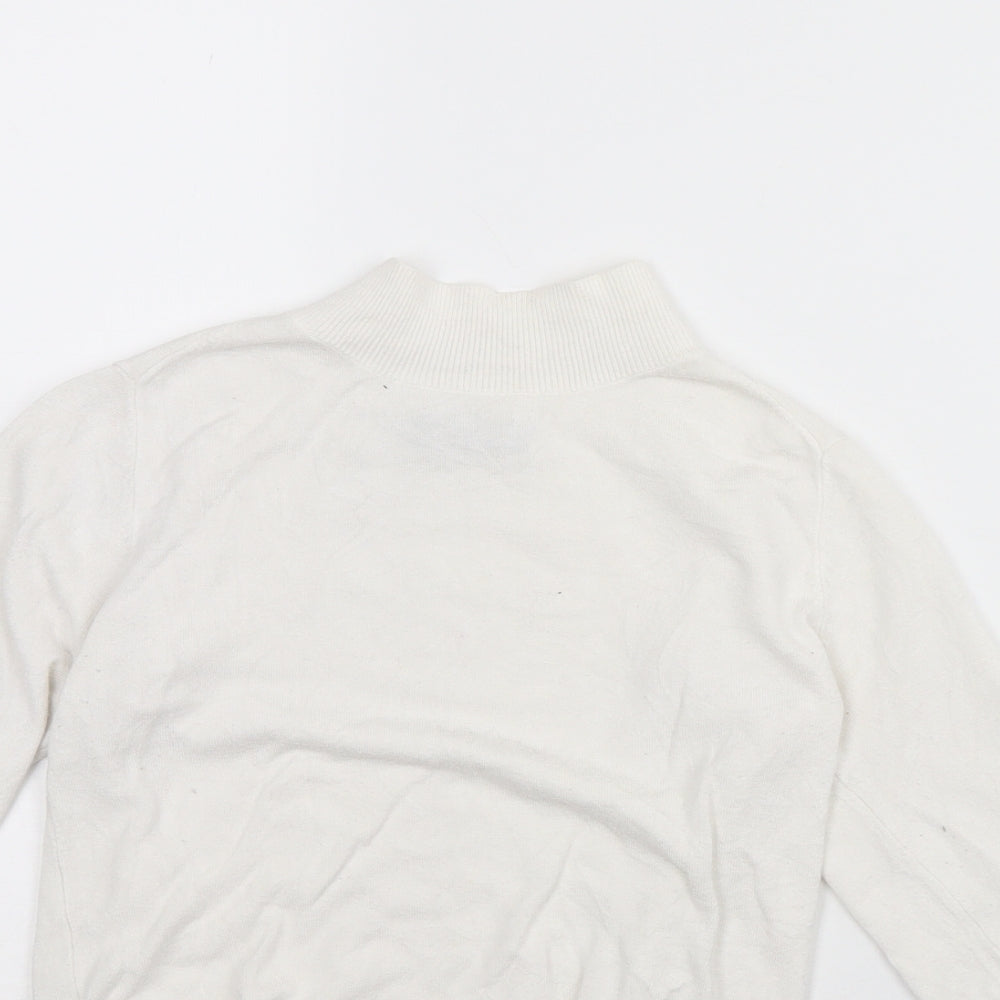 Zara Womens White   Pullover Jumper Size S