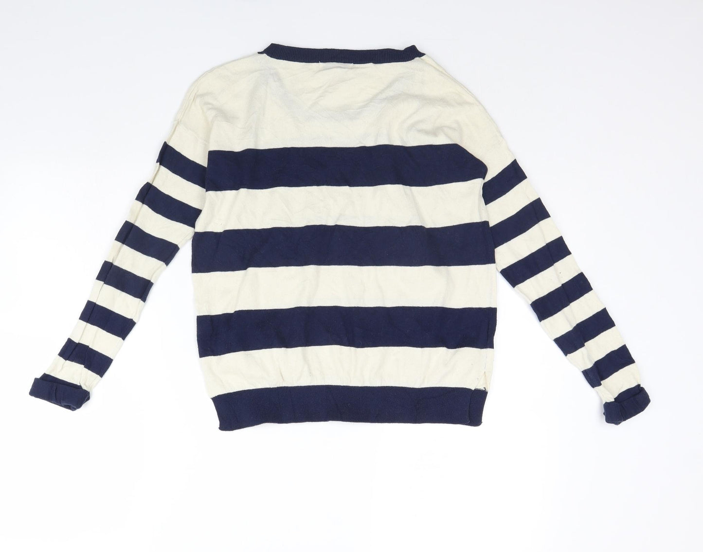 New Look Womens Beige Striped  Pullover Jumper Size 10