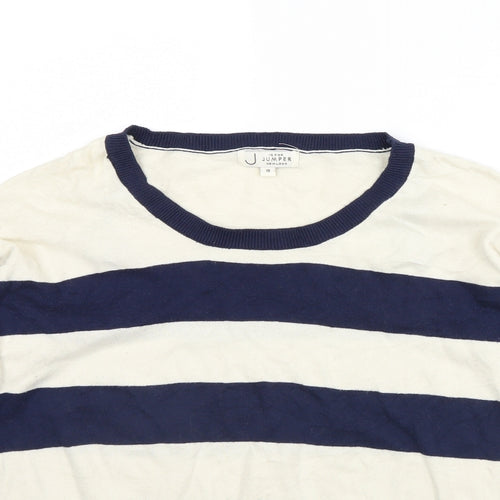 New Look Womens Beige Striped  Pullover Jumper Size 10